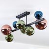 Chehalis Plafonnier, Boule lumineuse Bleu, Vert, Cuivré, 8 lumières