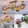 Chehalis Plafonnier, Boule lumineuse Bleu, Vert, Cuivré, 8 lumières