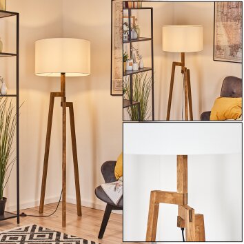 Flemming Lampadaire Écru, Noir, 1 lumière