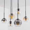 Koyoto Suspension, Boule lumineuse, Suspension Ambre, Clair, Fumé, 6 lumières
