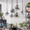Koyoto Suspension, Boule lumineuse, Suspension Clair, Fumé, 6 lumières