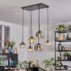 Koyoto Suspension, Boule lumineuse, Suspension Ambre, Clair, Fumé, 6 lumières
