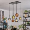 Koyoto Suspension, Boule lumineuse, Suspension Bleu, Vert, Cuivré, 6 lumières