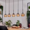 Koyoto Suspension, Boule lumineuse, Suspension Écru, Noir, 5 lumières