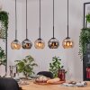 Koyoto Suspension, Boule lumineuse, Suspension Écru, Noir, 5 lumières