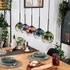 Koyoto Suspension, Boule lumineuse, Suspension Écru, Noir, 5 lumières