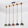 Koyoto Suspension, Boule lumineuse, Suspension Écru, Noir, 5 lumières