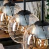 Koyoto Suspension, Boule lumineuse, Suspension Écru, Noir, 5 lumières