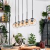 Koyoto Suspension, Boule lumineuse, Suspension Écru, Noir, 5 lumières
