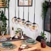 Koyoto Suspension, Boule lumineuse, Suspension Écru, Noir, 5 lumières