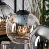Koyoto Suspension, Boule lumineuse, Suspension Écru, Noir, 5 lumières