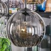 Koyoto Suspension, Boule lumineuse, Suspension Ambre, Clair, Fumé, 6 lumières
