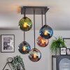 Gastor Plafonnier, Boule lumineuse Bleu, Chrome, Vert, Cuivré, Fumé, 5 lumières