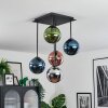 Gastor Plafonnier, Boule lumineuse Bleu, Chrome, Vert, Cuivré, Fumé, 5 lumières