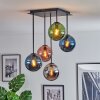 Gastor Plafonnier, Boule lumineuse Bleu, Chrome, Vert, Cuivré, Fumé, 5 lumières
