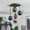Gastor Plafonnier, Boule lumineuse Bleu, Chrome, Vert, Cuivré, Fumé, 5 lumières