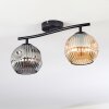 Ripoll Plafonnier, Boule lumineuse Ambre, Fumé, 2 lumières