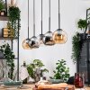 Koyoto Suspension, Boule lumineuse, Suspension Écru, Noir, 5 lumières