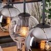 Koyoto Suspension, Boule lumineuse, Suspension Écru, Noir, 5 lumières