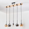 Koyoto Suspension, Boule lumineuse, Suspension Écru, Noir, 5 lumières