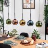 Koyoto Suspension, Boule lumineuse, Suspension Écru, Noir, 5 lumières