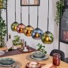 Koyoto Suspension, Boule lumineuse, Suspension Écru, Noir, 5 lumières