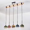 Koyoto Suspension, Boule lumineuse, Suspension Écru, Noir, 5 lumières