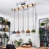 Koyoto Suspension, Boule lumineuse, Suspension Écru, Noir, 5 lumières