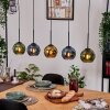 Koyoto Suspension, Boule lumineuse, Suspension Écru, Noir, 5 lumières