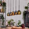 Koyoto Suspension, Boule lumineuse, Suspension Écru, Noir, 5 lumières