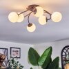 Chehalis Plafonnier, Boule lumineuse 56 cm Blanc, 6 lumières