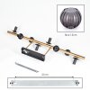 Koyoto Plafonnier, Boule lumineuse Or, Noir, 8 lumières