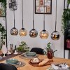 Koyoto Suspension, Boule lumineuse, Suspension Écru, Noir, 5 lumières