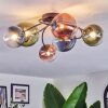 Chehalis Plafonnier, Boule lumineuse Bleu, Vert, Clair, Cuivré, 6 lumières