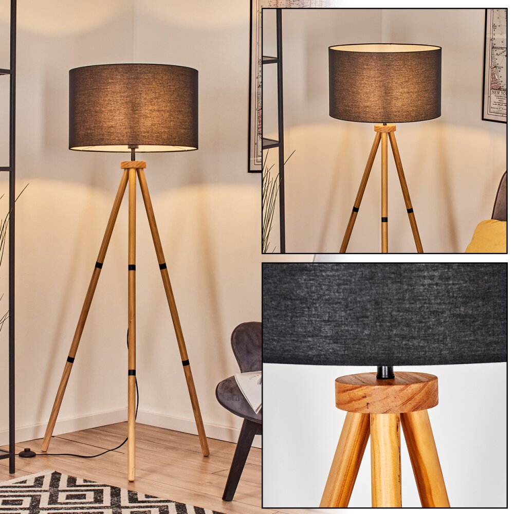 Flemming Lampadaire Écru, Noir, 1 lumière main product photo