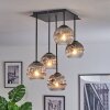 Ripoll Plafonnier, Boule lumineuse Chrome, Clair, Fumé, 5 lumières