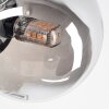 Chehalis Plafonnier, Boule lumineuse 64 cm Fumé, 6 lumières