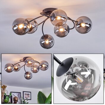 Chehalis Plafonnier, Boule lumineuse 58 cm Fumé, 6 lumières Chehalis Plafonnier, Boule lumineuse 58 cm Fumé, 6 lumières