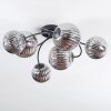 Chehalis Plafonnier, Boule lumineuse Fumé, 6 lumières