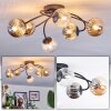 Chehalis Plafonnier, Boule lumineuse 56 cm Ambre, Clair, Fumé, 6 lumières