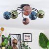 Chehalis Plafonnier, Boule lumineuse Bleu, Vert, Cuivré, 6 lumières