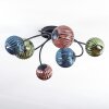 Chehalis Plafonnier, Boule lumineuse Bleu, Vert, Cuivré, 6 lumières