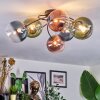 Chehalis Plafonnier, Boule lumineuse 56 cm Bleu, Vert, Clair, Cuivré, 6 lumières