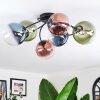 Chehalis Plafonnier, Boule lumineuse 56 cm Bleu, Vert, Clair, Cuivré, 6 lumières