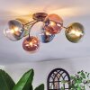 Chehalis Plafonnier, Boule lumineuse 56 cm Bleu, Vert, Clair, Cuivré, 6 lumières