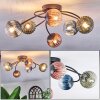 Chehalis Plafonnier, Boule lumineuse 56 cm Bleu, Vert, Clair, Cuivré, 6 lumières