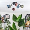 Chehalis Plafonnier, Boule lumineuse 56 cm Bleu, Vert, Clair, Cuivré, 6 lumières