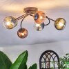 Chehalis Plafonnier, Boule lumineuse 56 cm Bleu, Vert, Clair, Cuivré, 6 lumières