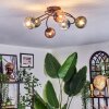 Chehalis Plafonnier, Boule lumineuse 56 cm Bleu, Vert, Clair, Cuivré, 6 lumières