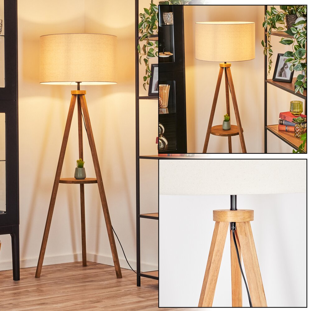 Flemming Lampadaire Bois foncé, Noir, 1 lumière main product photo